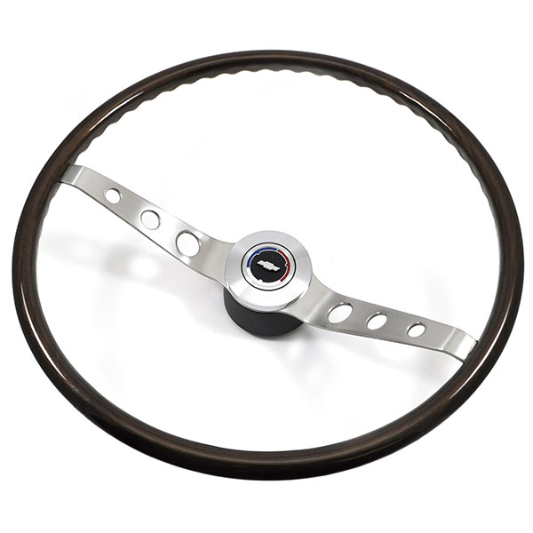 1966 Chevrolet Chevelle/Malibu WALNUT WOOD STYLE 2SPOKE STEERING WHEEL