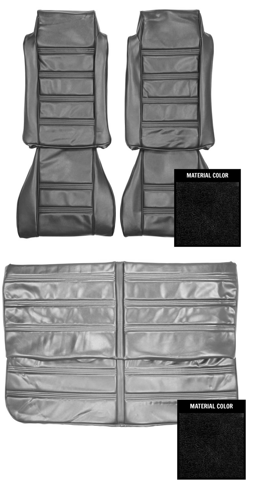 1978 Chevrolet Chevelle/Malibu CLASSIC BUCKET AND REAR SEAT COVER (PUI) - SET | IN12541V
