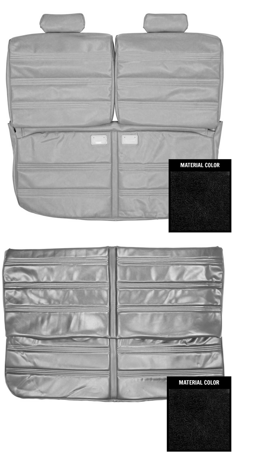1979 Chevrolet Chevelle/Malibu CLASSIC FRONT BENCH WITHOUT ARM REST AND REAR SEAT COVER (PUI) - SET | IN12542V