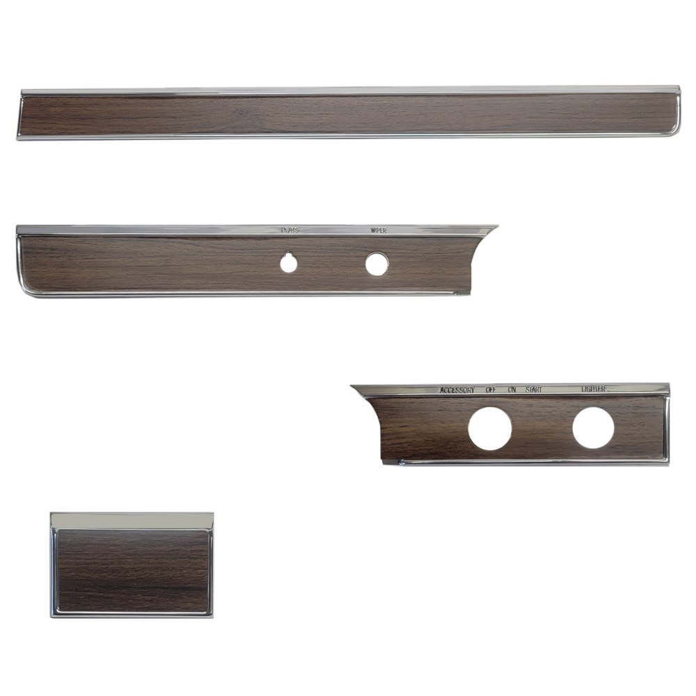 1966 Chevrolet Impala/Caprice/Bel Air DASH FASCIA (WOODGRAIN) WITHOUT A/C - 4 PC | IN12604P