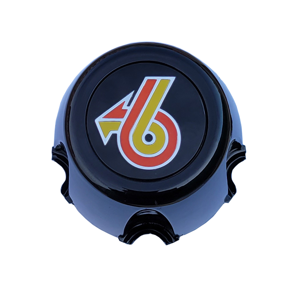 1986 Buick Skylark/GS/Regal/GN GRAND NATIONAL ROUND BLACK CENTER CAP WITH EMBLEM (GM #25525651 - WILL NOT WORK WITH RESTORATION WHEELS) - EA | WT12609S