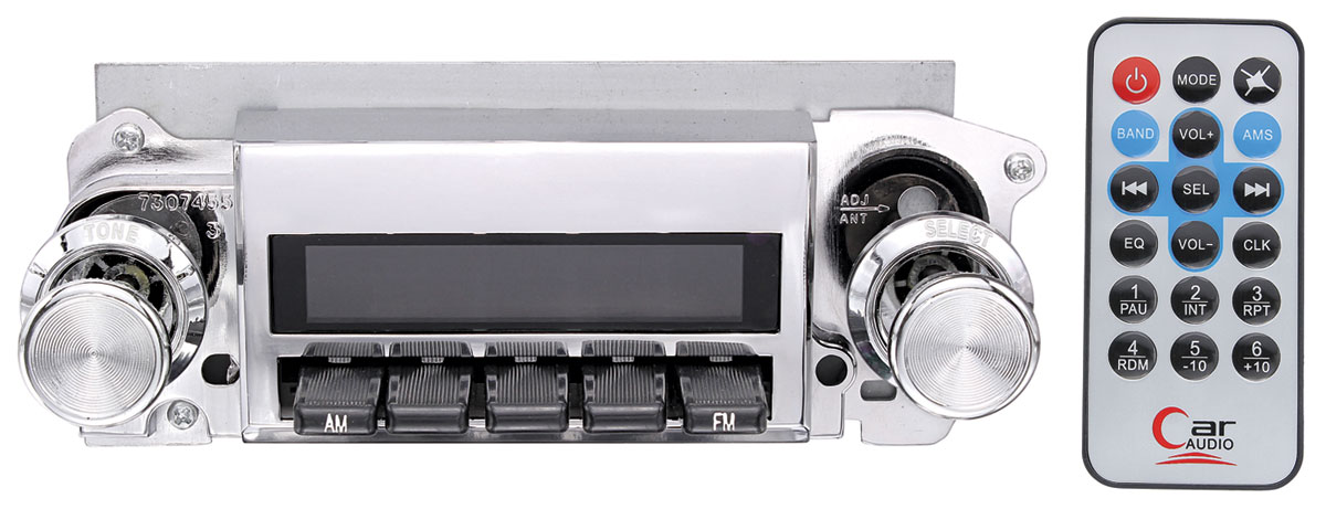 1968 Pontiac GTO/LeMans/Tempest AM/FM FACTORY LOOK RADIO WITH DIGITAL DISPLAY (45W X 4, 4 OHM SPEAKERS, I-POD, MP3, RCA & CD JACKS, INCLUDES REMOTE) | RD12628G
