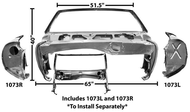 1969 Pontiac Firebird/TransAm WINDSHIELD/COWL ASSEMBLY (CONVERTIBLE ONLY) | BP12642F