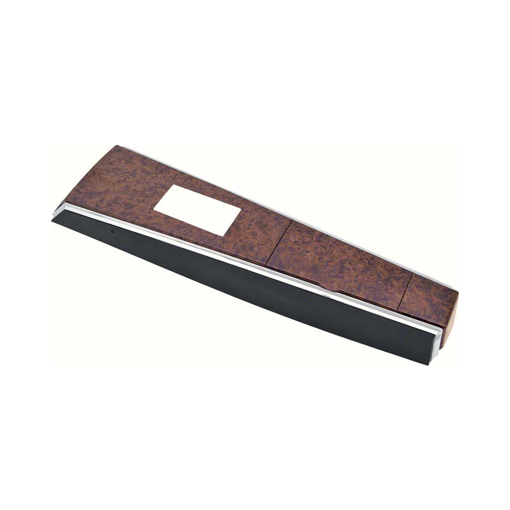 1969 Pontiac Firebird/TransAm AUTOMATIC CONSOLE SHELL - BLACK WITH BURLWOOD | CP12645F
