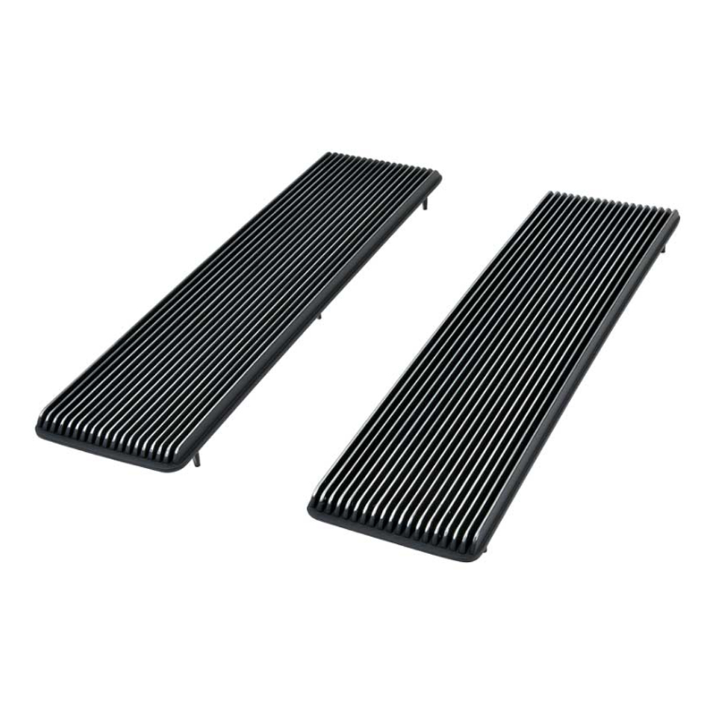 1970 Chevrolet Nova/Chevy II HOOD LOUVERS (SS RIBBED CHROME & BLACK) - PAIR | BP1251C