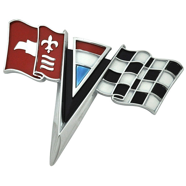 1964 Chevrolet Corvette HOOD EMBLEM (CORRECT THICKNESS UNLIKE OTHERS ON THE MARKET THAT ARE TOO THICK - EXCELLENT SHOW QUALITY) | EM1006O