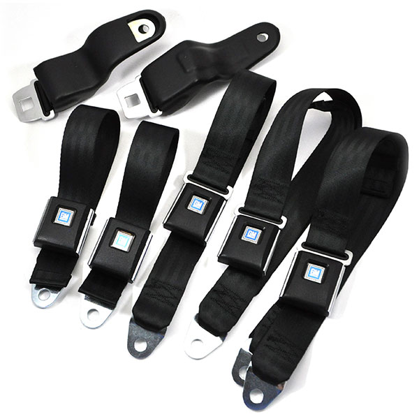 GM Blue & White Logo Seatbelt Style Black Belt Official