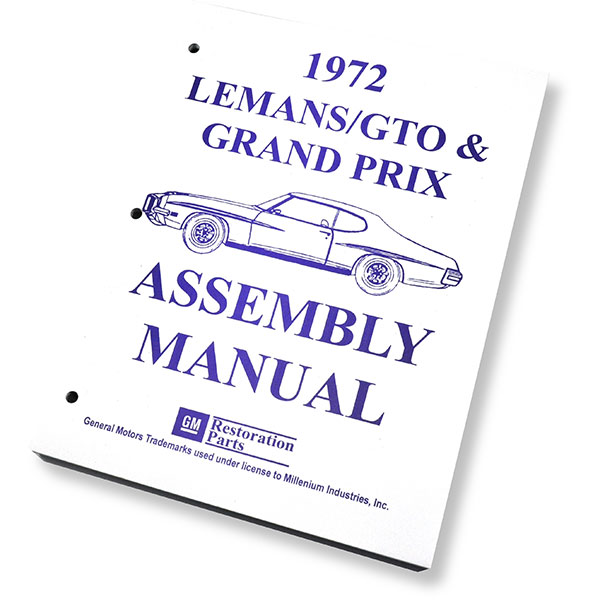 1972 Pontiac GTO/LeMans/Tempest FACTORY ASSEMBLY MANUAL | BK12732G
