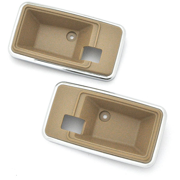 1979 Pontiac Firebird/TransAm STANDARD DOOR HANDLE ESCUTCHEON (THICK CHROME EDGE) CAMEL - PAIR | IN12745F