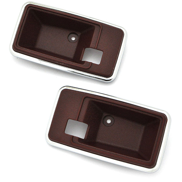 1978 Pontiac Firebird/TransAm DELUXE DOOR HANDLE ESCUTCHEON (THIN CHROME EDGE) DARK RED - PR | IN12750F