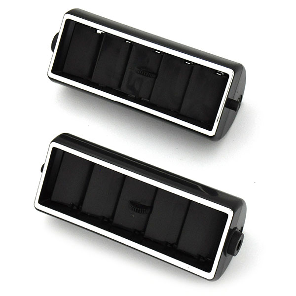 1971 Chevrolet Monte Carlo DASH VENT CENTER OUTLETS (FOR CARS WITH A/C) BLACK WITH CHROME EDGE - PR | IN2062C