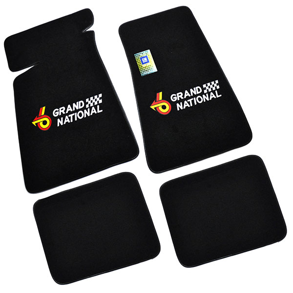 1987 Buick Skylark/GS/Regal/GN GRAND NATIONAL CARPETED FLOOR MAT SET OF 4 (GRAND NATIONAL - RED & YELLOW TURBO 6) | IN12814S