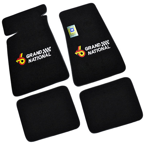 1986 Buick Skylark/GS/Regal/GN GRAND NATIONAL CARPETED FLOOR MAT SET OF 4 (GRAND NATIONAL - RED & YELLOW TURBO 6) | IN12814S