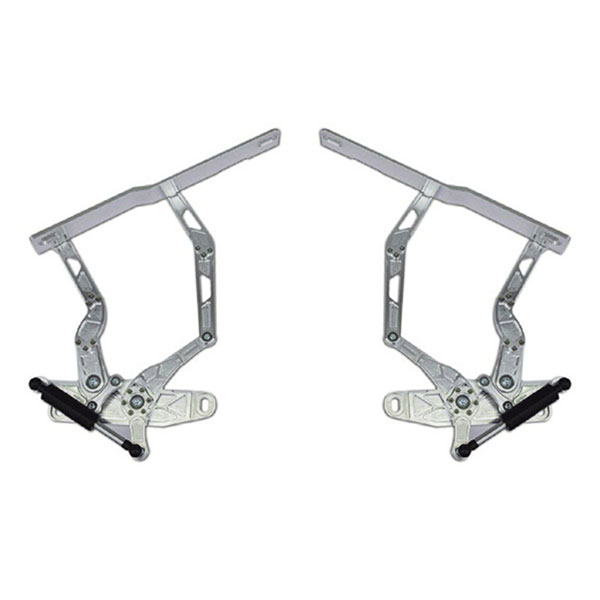 1974 Pontiac Firebird/TransAm BILLET ALUMINUM HOOD HINGE KIT FOR AIR FRAME (NATURAL STEEL) | BP13038F