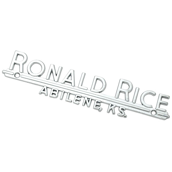 1953 Cadillac Cars DIECAST CHROME VINTAGE DEALER EMBLEM FOR 1960'S-80'S GM CARS (RONALD RICE - ABILENE, KS.) - EACH | EM15346Z