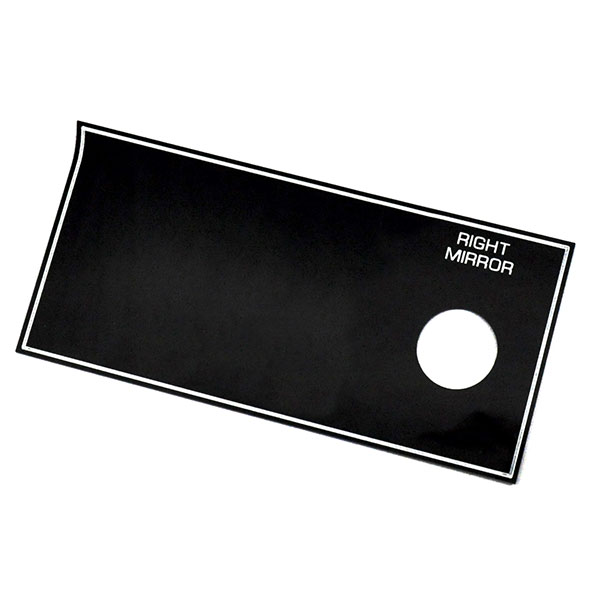 1987 Buick Skylark/GS/Regal/GN GRAND NATIONAL BLACK DASH APPLIQUE RH PANEL WITH RIGHT MIRROR ONLY | IN15358S