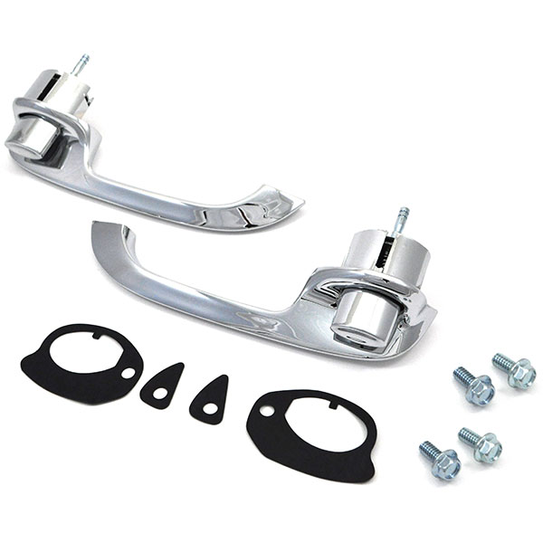 1957 Chevrolet Full Size up to 1957 OUTSIDE DOOR HANDLE KIT WITH HANDLES, BUTTONS & GASKETS (FRONT OR REAR) - PR | XP1013L