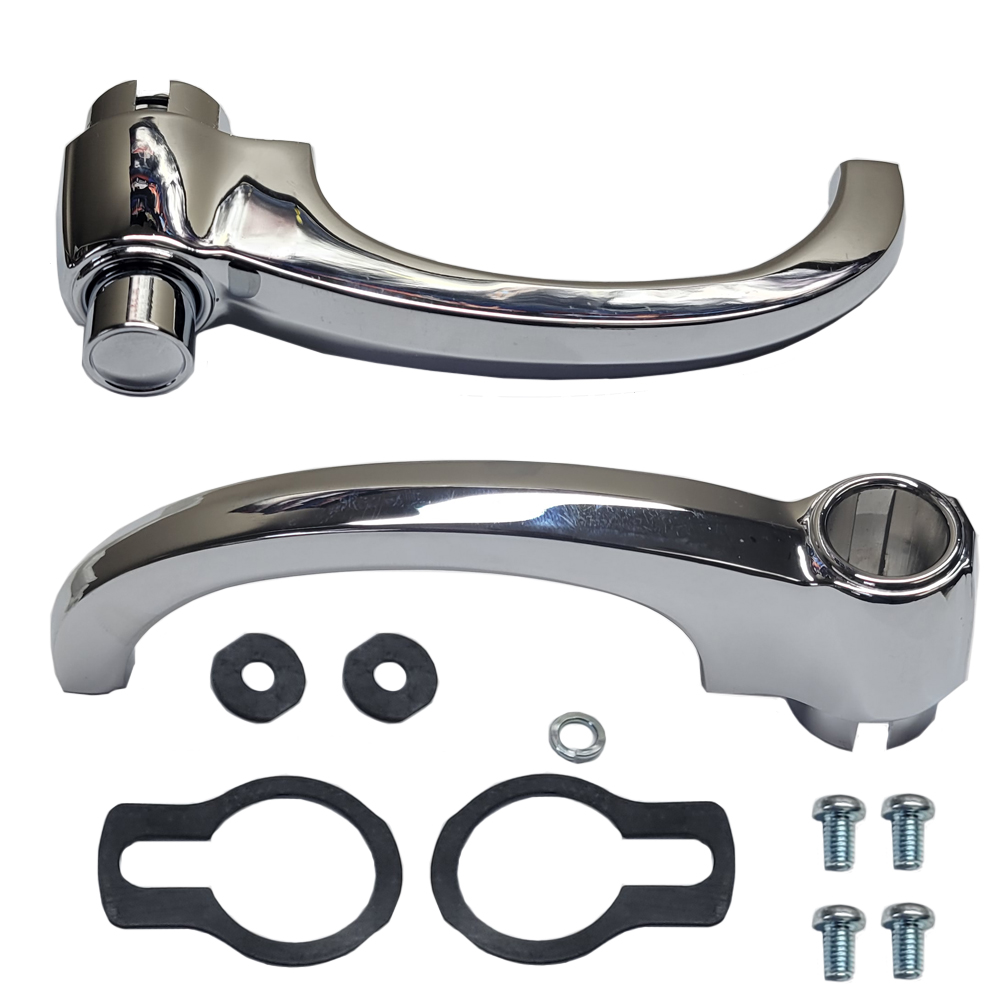 1955 GM Truck OUTSIDE DOOR HANDLE KIT WITH HANDLES, BUTTONS & GASKETS (GM #20211) - PR | XP10668K