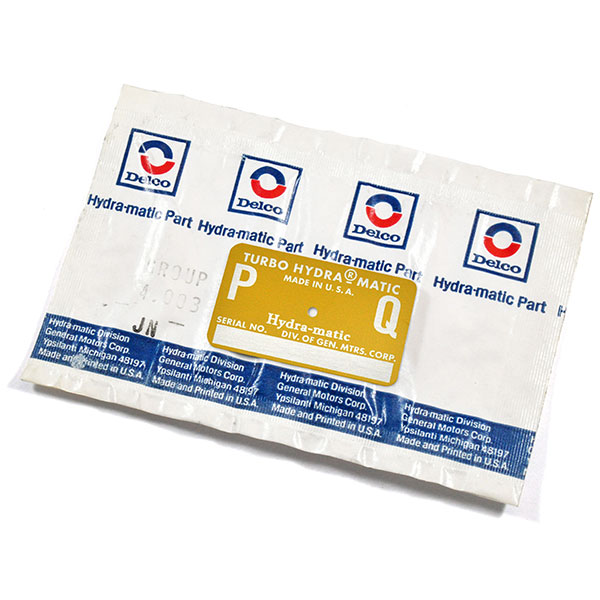 1970 Pontiac GTO/LeMans/Tempest AUTOMATIC TRANSMISSION TAG - PQ YELLOW | AT15393Z