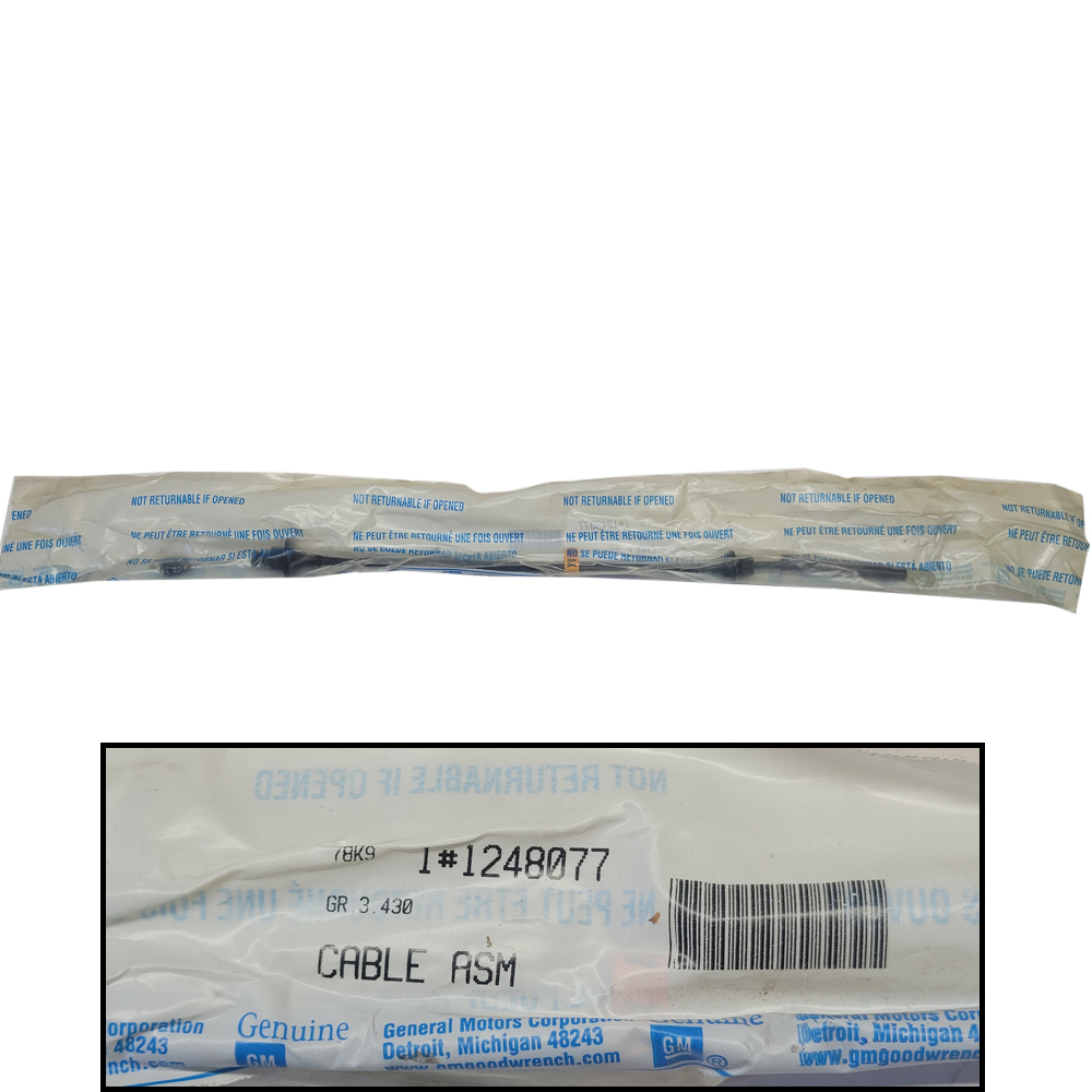 1977 Chevrolet Chevelle/Malibu NOS GM THROTTLE CABLE (GM # 1248077) | CB15430V