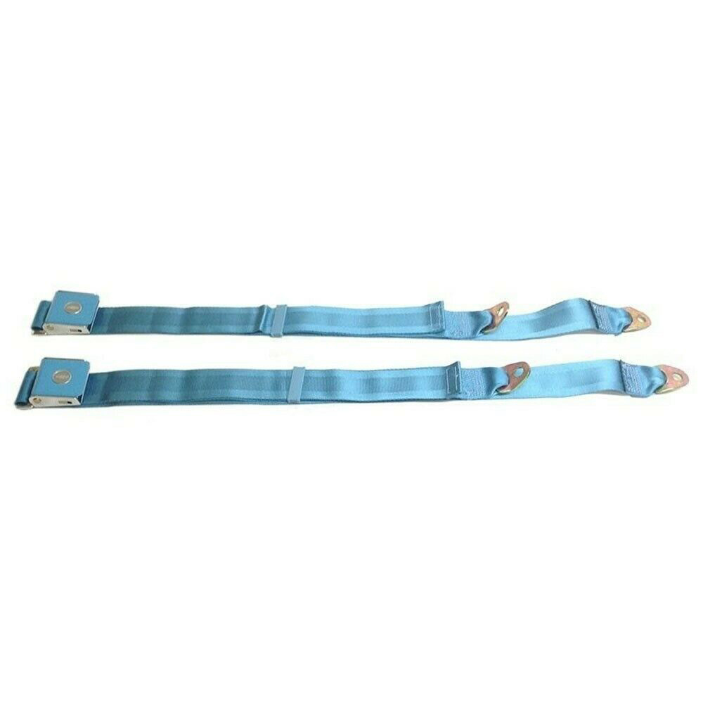 1964 Chevrolet Chevelle/Malibu BOWTIE BRIGHT BLUE LIFT LATCH STYLE LAP SEAT BELTS (PR) | IN21648C