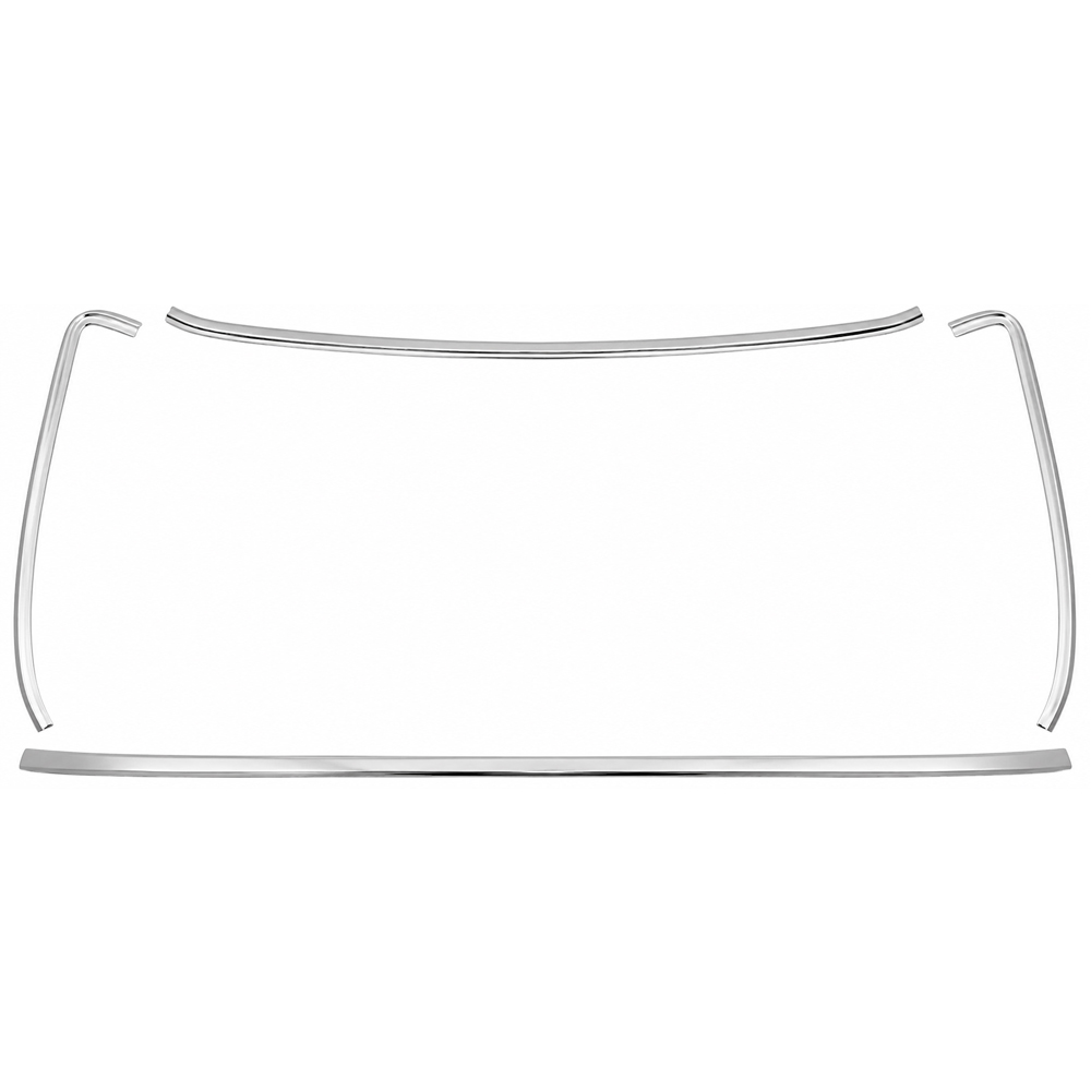 1979 Pontiac Firebird/TransAm REAR WINDOW MOLDING SET (POLISHED ALUMINUM) - 4 PIECE SET | XP3937F