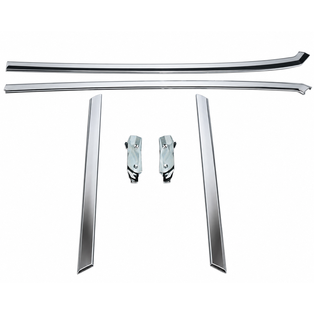 1965 Oldsmobile Cutlass/442/F85 HEADLINER MOLDING SET CHROME WITH CLIPS | IN23223A