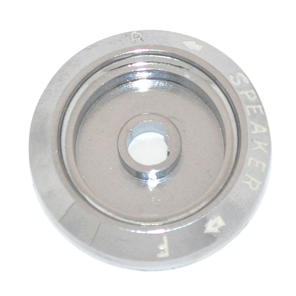 1972 Pontiac GTO/LeMans/Tempest CHROME SPEAKER BEZEL - WHITE LETTERS (P196) | RD80911G