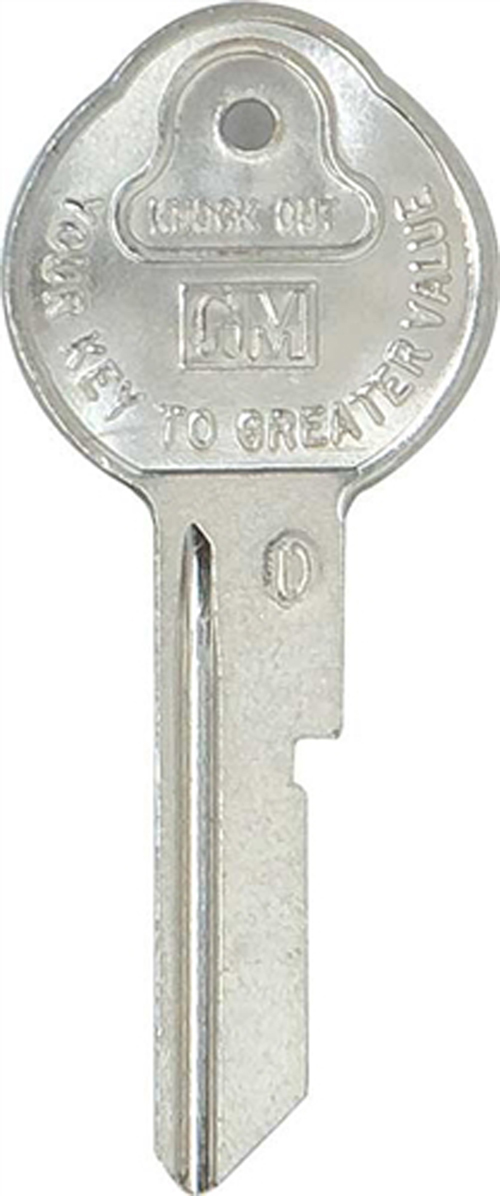 1968 Cadillac Cars EARLY STYLE PEARHEAD KEY BLANK CODE D (1020) - EA | KL1020Z