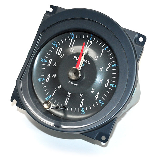 1966 Pontiac GTO/LeMans/Tempest DASH CLOCK; FACTORY LOOKING BLUE FACE; WITH QUARTZ MOVEMENT (REPRODUCTION) | IN81026G