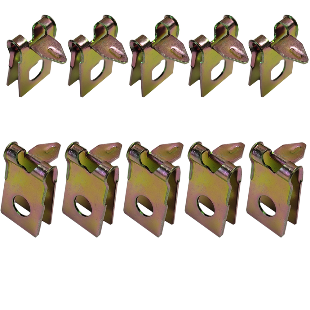 1965 Cadillac Cars 3/16'' R CLIP FOR METAL LINES W/ TAB - SET OF 10 (GOLD CADMIUM) | HB96566Z