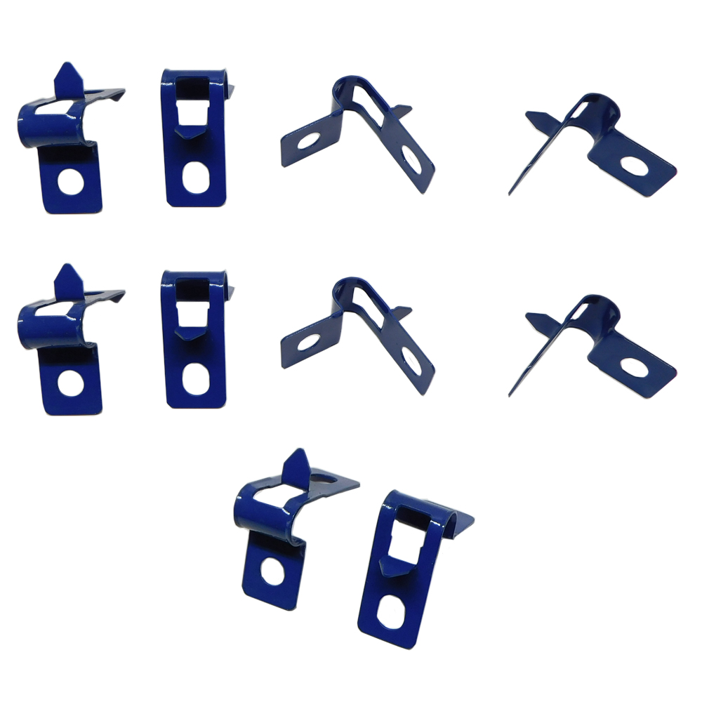 1965 Cadillac Cars 3/8'' R CLIP FOR METAL LINES W/ TAB - SET OF 10 (BLUE) | HB96575Z