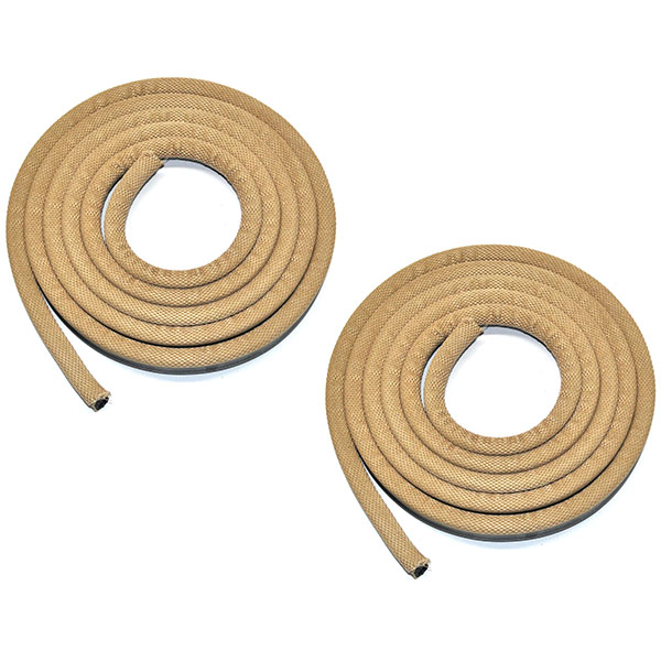 1962 Mopar Dodge/Chrysler/Plymouth (A&B BODY) DOOR WEATHERSTRIP SEALS FOR 2 DOOR SEDAN - PR (LM23-HTAN / TAN) | WS1019J