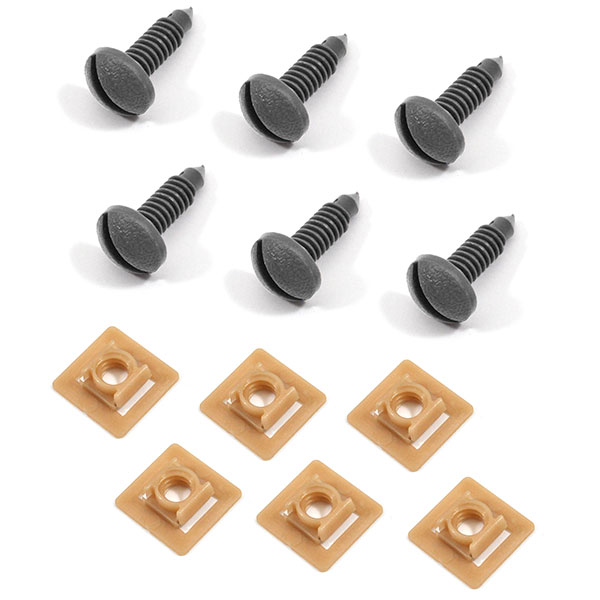 1986 Pontiac Firebird/TransAm REAR HATCH INTERIOR TRIM SCREW AND NUT SET (GRAY) - 12 PCS | TR3146F