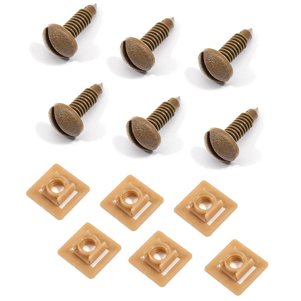 1989 Pontiac Firebird/TransAm REAR HATCH INTERIOR TRIM SCREW AND NUT SET (LIGHT SADDLE) - 12 PCS | TR3148F