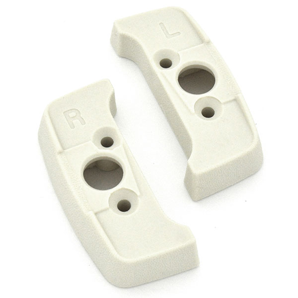 1975 Pontiac GTO/LeMans/Tempest SEAT BELT SHOULDER GUIDE ESCUTCHEON ON SEAT (WHITE) - PAIR | IN1235Z