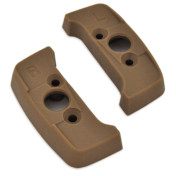 1977 Buick Skylark/GS/Regal/GN SEAT BELT SHOULDER GUIDE ESCUTCHEON ON SEAT (TAN) - PAIR | IN1236Z