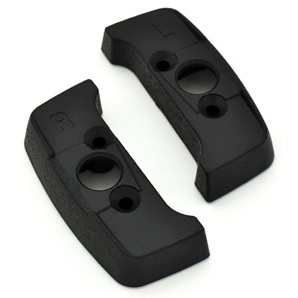 1980 Pontiac GTO/LeMans/Tempest SEAT BELT SHOULDER GUIDE ESCUTCHEON ON SEAT GM #'S 20552354 & 20552353 (BLACK) - PAIR | IN1237Z