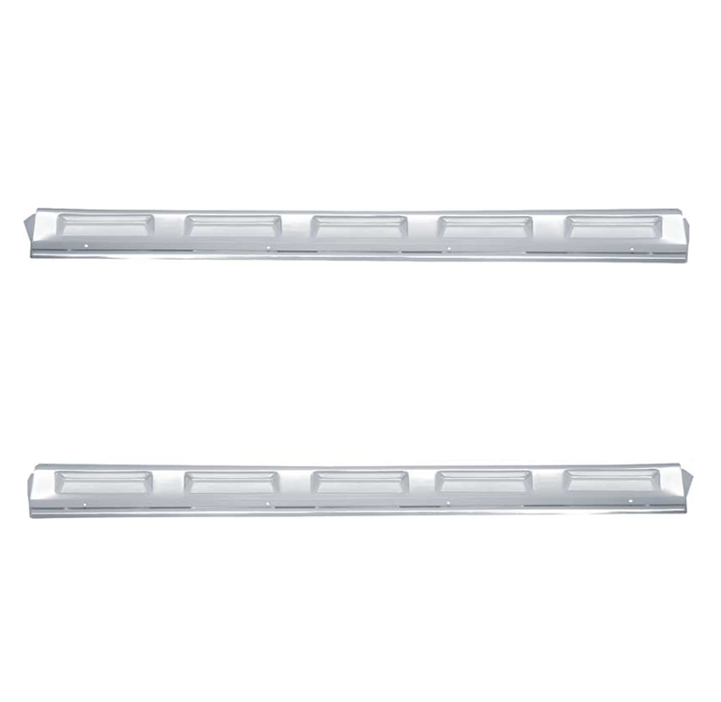 1973 Mopar Dodge/Chrysler/Plymouth DOOR SILL PLATES [2 DOOR E-BODY] - PAIR (FITS: CHALLENGER & BARRACUDA) | IN1235J