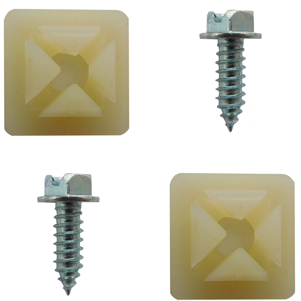 1977 Buick Skylark/GS/Regal/GN FRONT OR REAR LICENSE PLATE RETAINER & SCREW KIT (HEX HEAD) | BP2122Z
