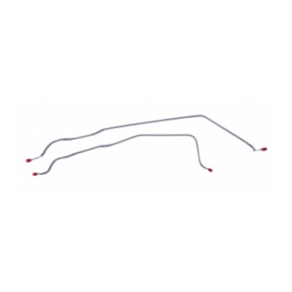 1982 GM Truck STAINLESS STEEL STANDARD REAR 1/2 TON 5 LUG REAR AXLE BRAKE LINE 2 PCS - TRA8101SS (FITS C10) | BR1471K