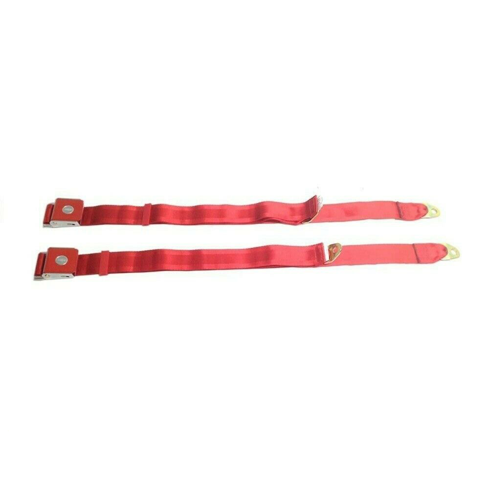 1965 Chevrolet Chevelle/Malibu BOWTIE RED LIFT LATCH STYLE LAP SEAT BELTS (PR) | IN12517C