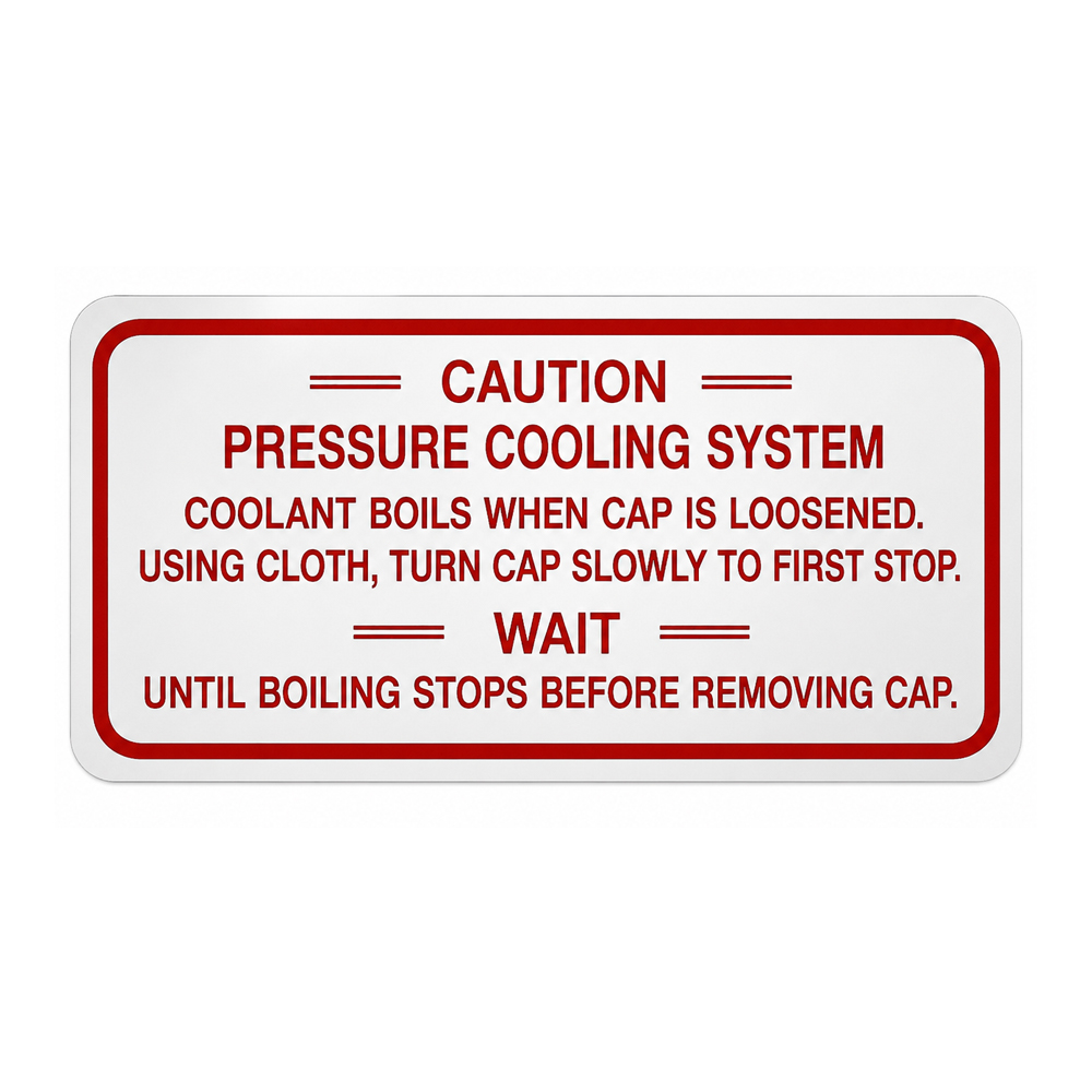 1961 Buick Full Size & Riviera ENGINE COOLING SYSTEM DECAL ALUMINUM ENGINE (DB0148) | DC0148Z