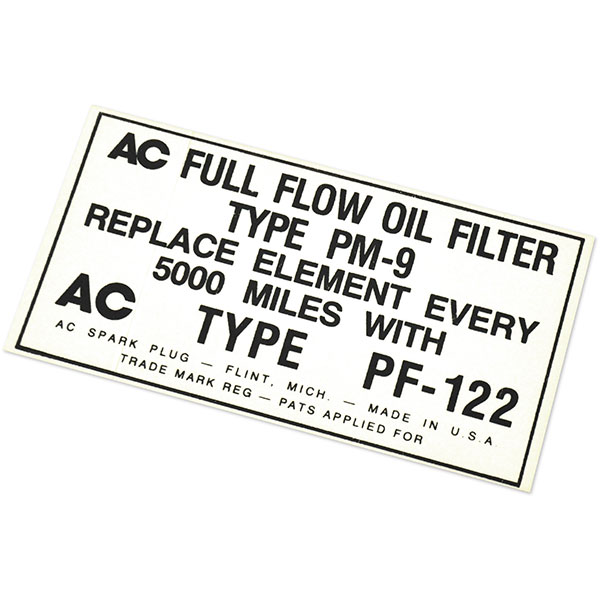 1951 Oldsmobile Full Size OIL FILTER CANISTER DECAL (D00075) | DC0075W