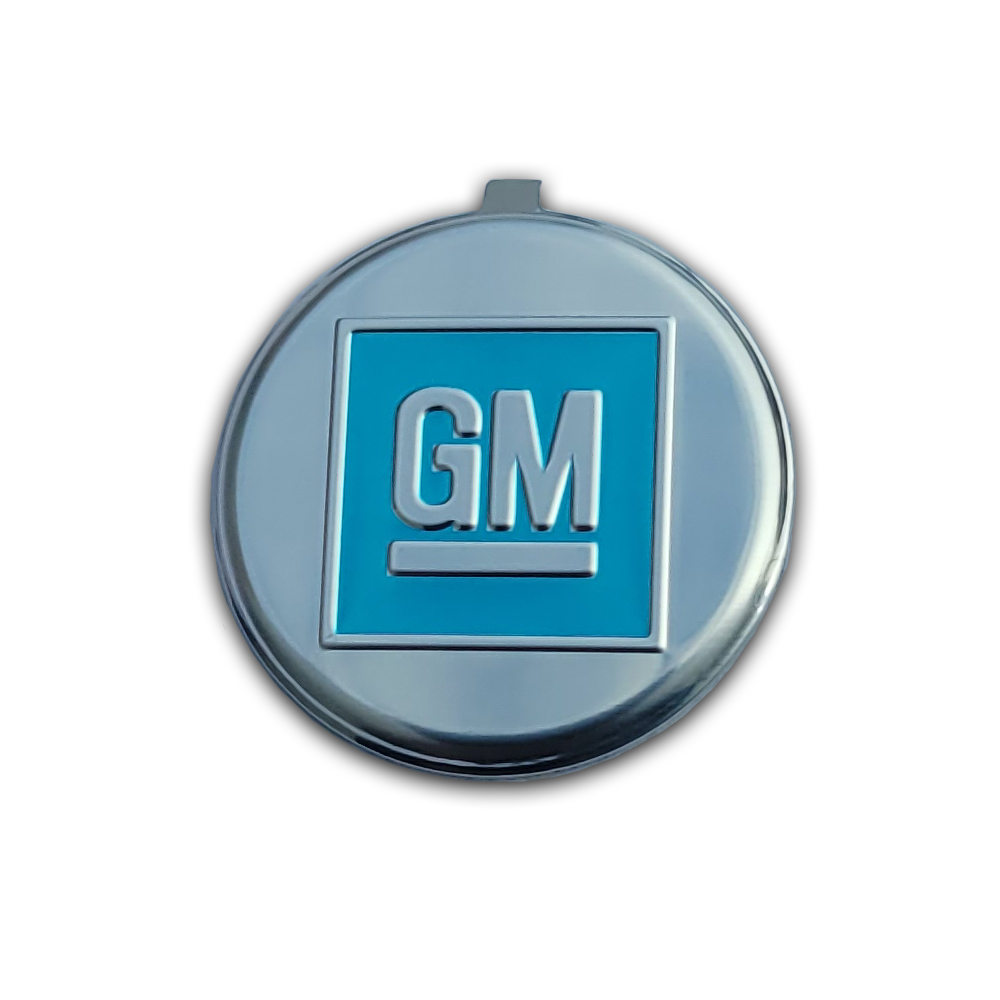 1969 Chevrolet Corvette ROUND SEAT BELT BUCKLE EMBLEM (7/8 INCH DIAMETER) | IN2000O