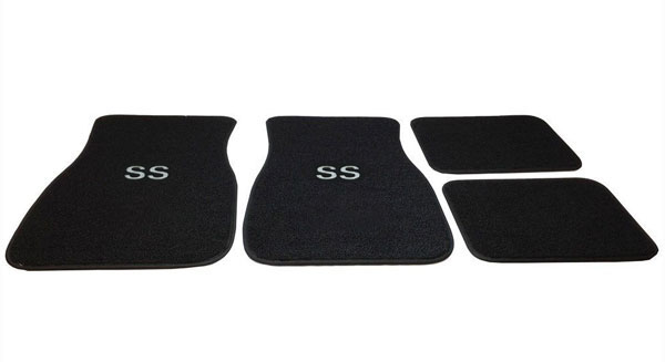 1969 Chevrolet Monte Carlo CARPETED FLOORMAT EMBROIDERED WITH (SS) - 4 PIECE SET | IN2782C