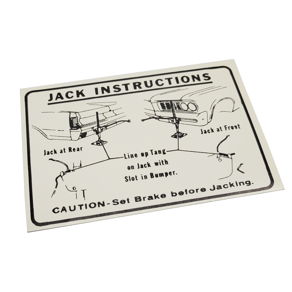 1964 Pontiac GTO/LeMans/Tempest EARLY JACK INSTRUCTIONS GTO/LEMANS/TEMP (DT0008) | DC0008G