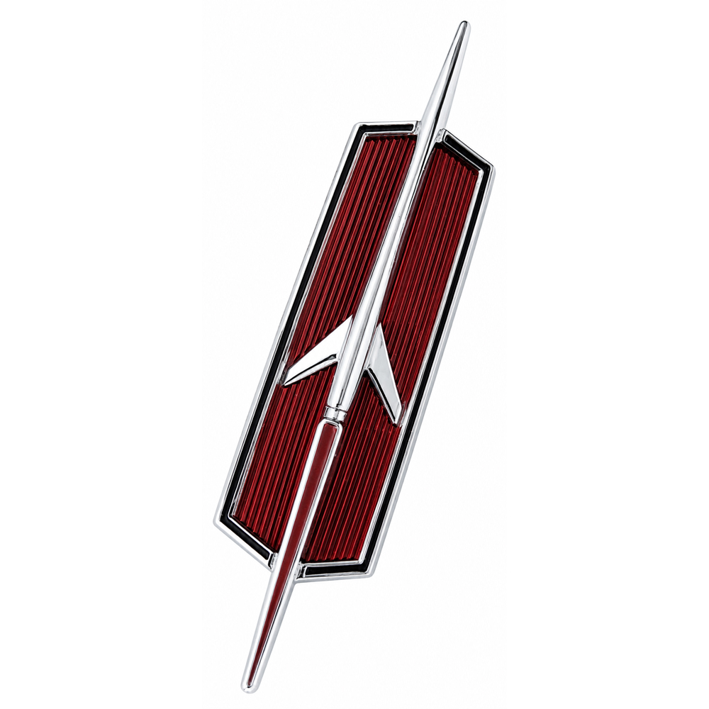 1966 Oldsmobile Cutlass/442/F85 VISTA CRUISER TAILGATE EMBLEM ROCKET - EA | EM2607T