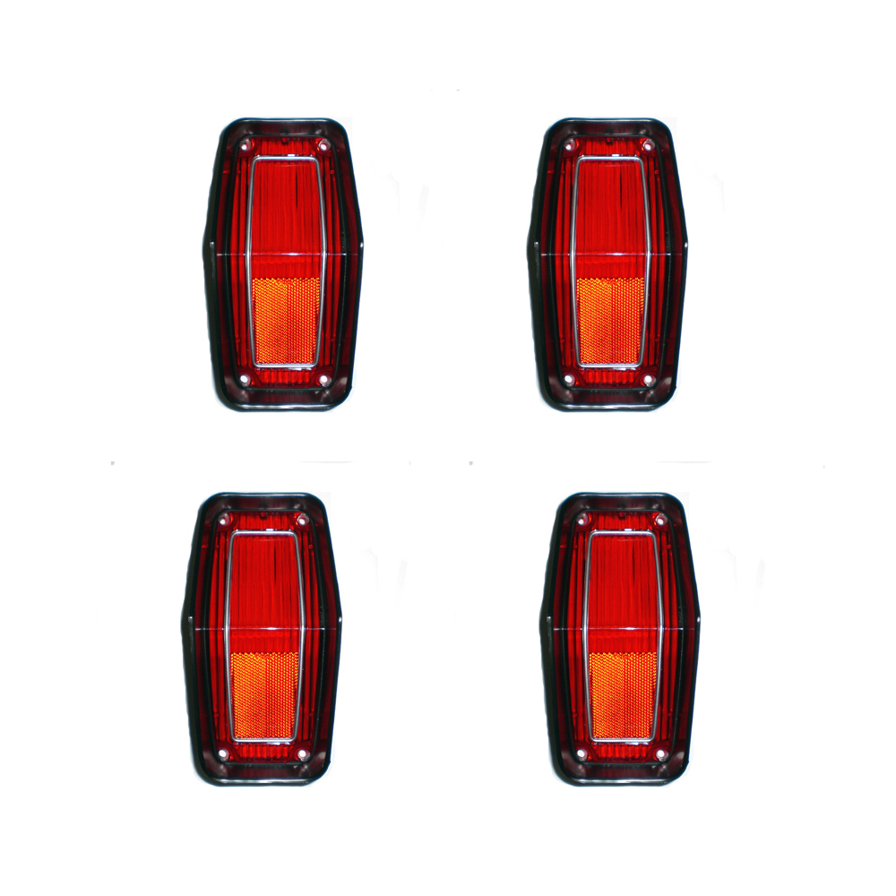 1970 Oldsmobile Cutlass/442/F85 CUTLASS RALLYE TAIL LIGHT LENS - RALLY 350 WITH BLACK HOUSING (REPRODUCTION) - SET OF 4 | XL1238T