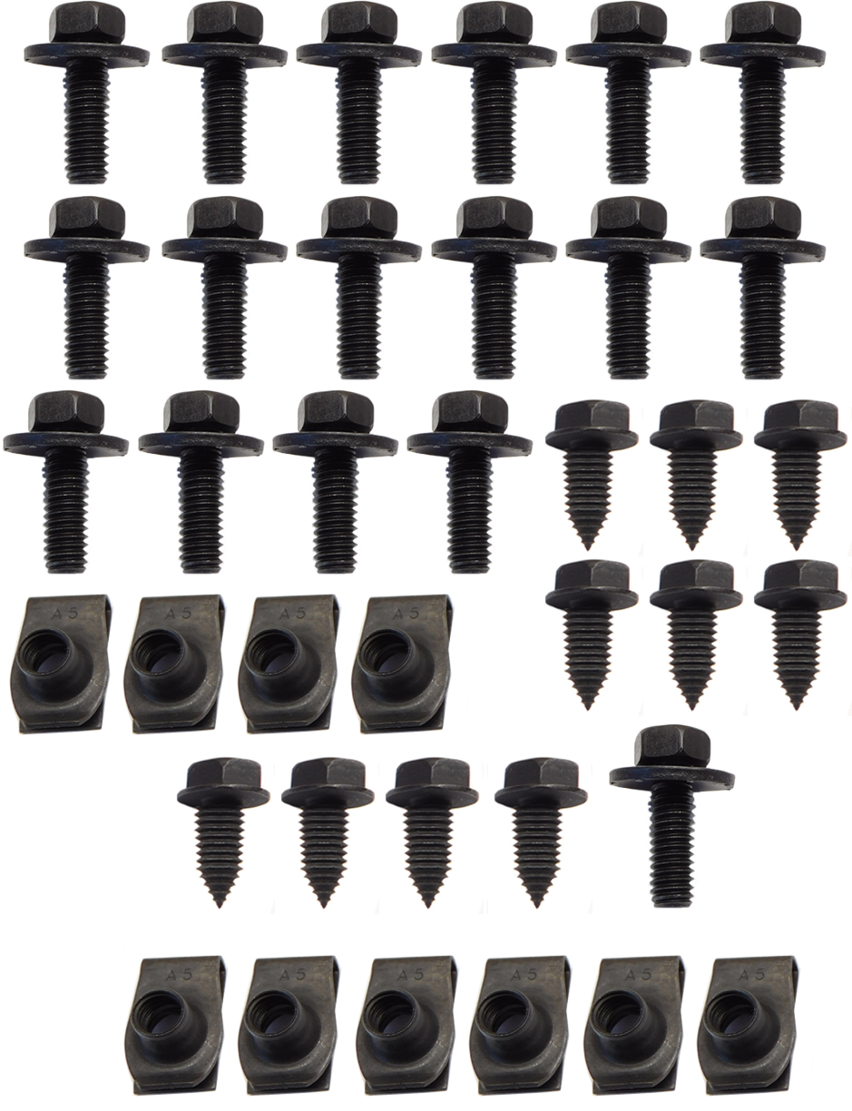 1970 Oldsmobile Cutlass/442/F85 WHEEL WELL BOLT PACKAGE - 40 PIECES (USED TO FASTEN THE PLASTIC INNER FENDER LINERS) | HB1018T